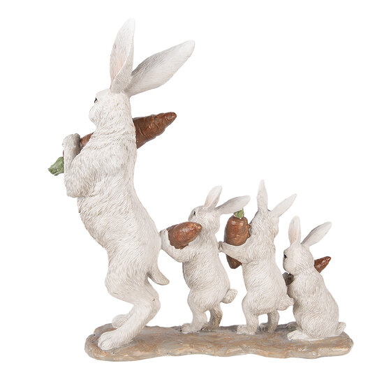 Clayre &amp; Eef | Decoratie Konijnen Beige Bruin 34x13x33 cm | 6PR5983