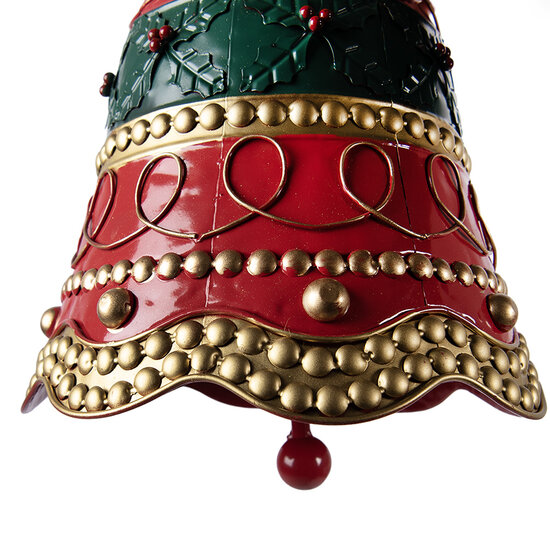 Clayre &amp; Eef | Bel Decoratief Rood Groen &oslash; 24x31 cm | 6Y5987