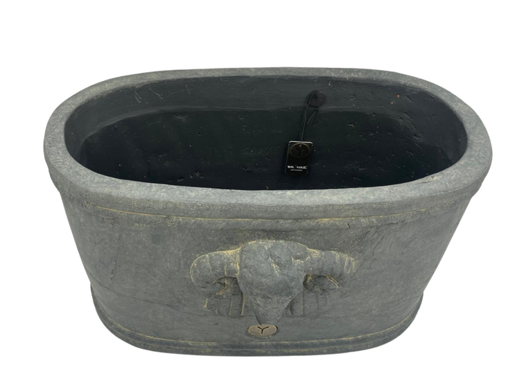 Brynxz Majestic Vintage bloempot met Ram - Ovaal 40x24x25 cm 