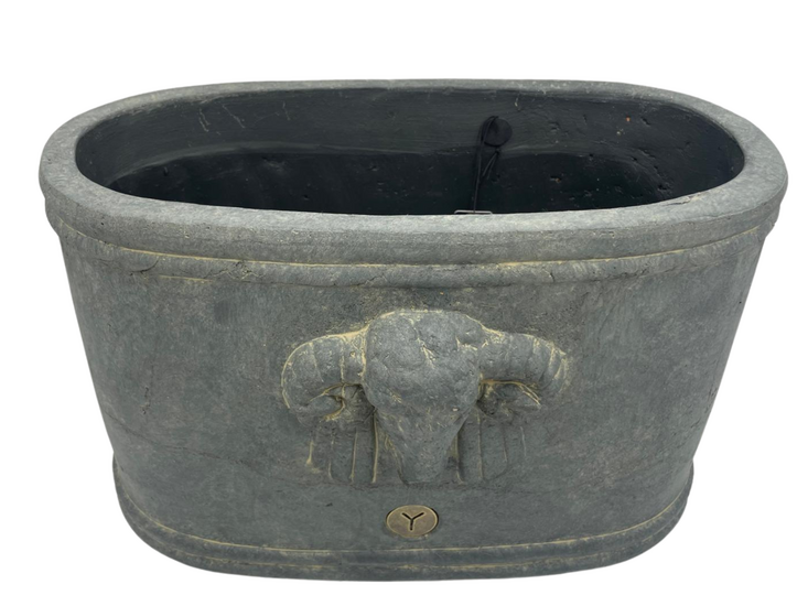 Brynxz Majestic Vintage bloempot met Ram - Ovaal 40x24x25 cm 