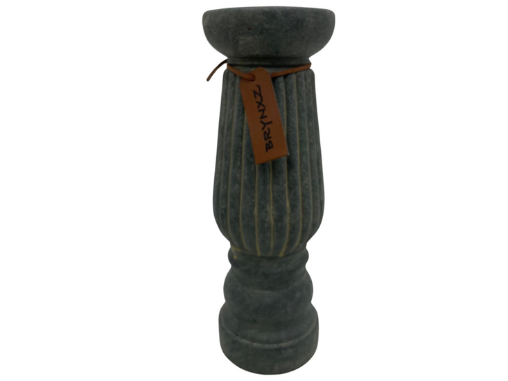 Brynxz Luxe Majestic Vintage Kandelaar - Grijs - Hoogte 28 cm maat M - Candleholder