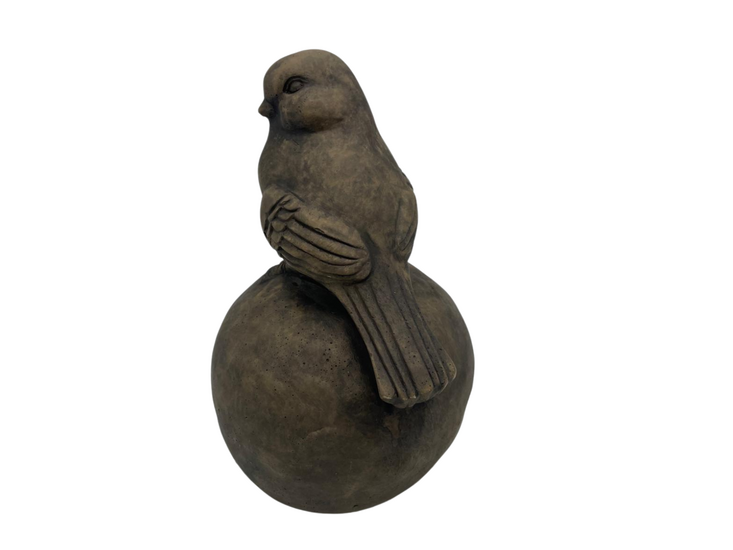 Brynxz Bird At A Ball - Majestic Vintage - Decoratief Vogelbeeldje 20cm - Bruin
