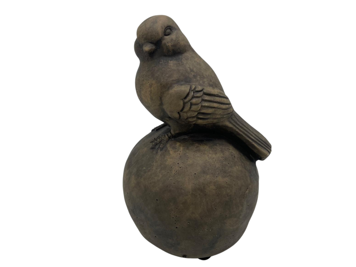 Brynxz Bird At A Ball - Majestic Vintage - Decoratief Vogelbeeldje 20cm - Bruin