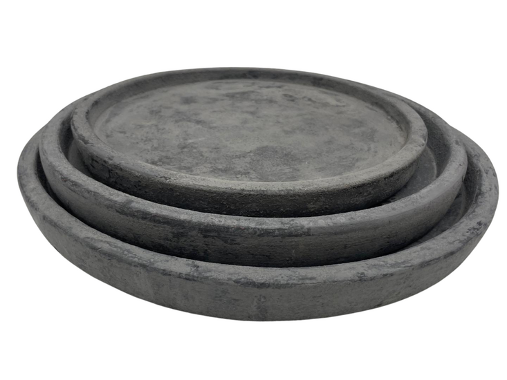 Brynxz Set van 3 Majestic Vintage Borden &ndash; Basic Stone Black - Grijs - Aardewerk 