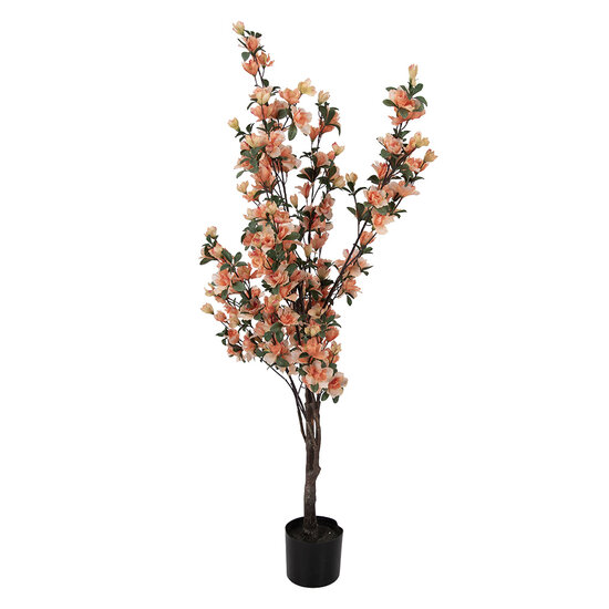 Clayre &amp; Eef | Decoratie Azalea boom Oranje Groen 20x20x135 cm | 5PL0212