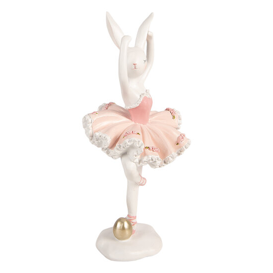 Clayre &amp; Eef | Decoratie Konijn Wit Roze 16x16x35 cm | 6PR5945