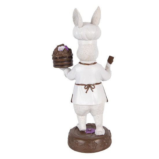 Clayre &amp; Eef | Decoratie Konijn Wit Bruin 15x11x32 cm | 6PR5968