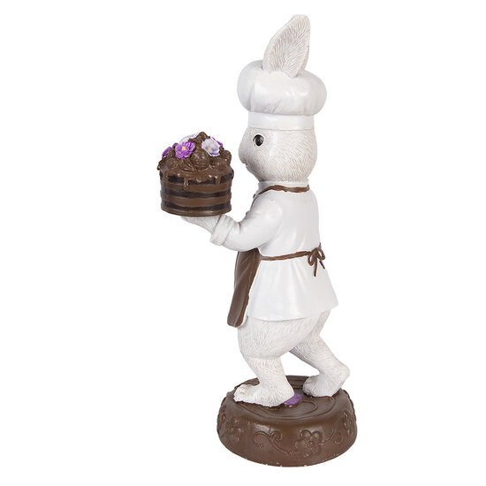 Clayre &amp; Eef | Decoratie Konijn Wit Bruin 15x11x32 cm | 6PR5968