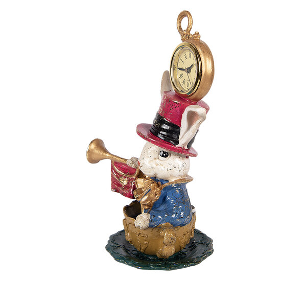 Clayre &amp; Eef | Decoratie Konijn met klokje Beige Goudkleurig 15x11x23 cm | 6PR6031