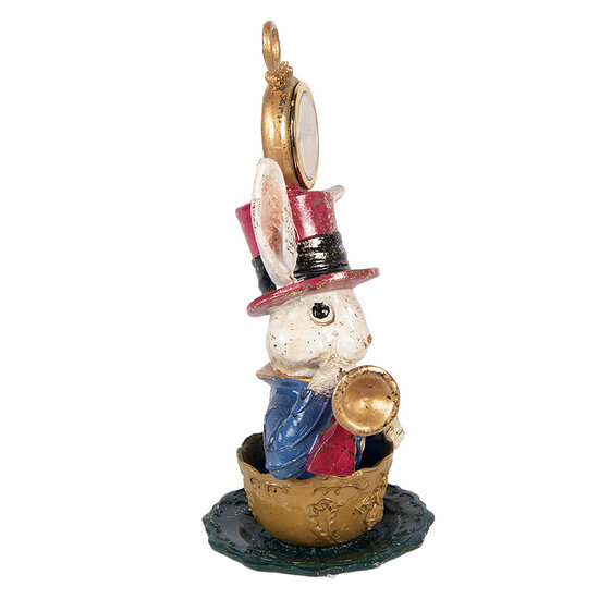 Clayre &amp; Eef | Decoratie Konijn met klokje Beige Goudkleurig 15x11x23 cm | 6PR6031