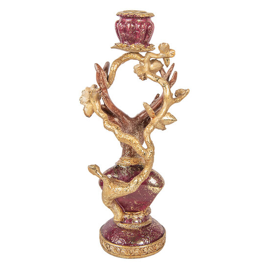 Clayre &amp; Eef | Kandelaar Hert Paars Goudkleurig 14x11x31 cm | 6PR6041