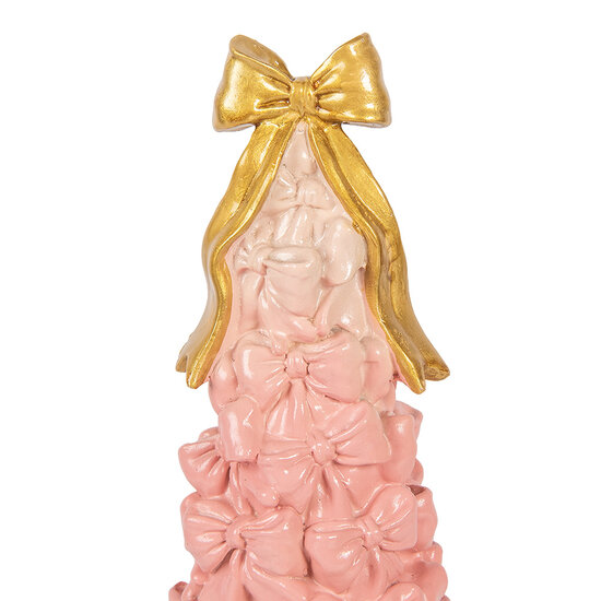 Clayre &amp; Eef | Decoratie taart Roze Goudkleurig &oslash; 12x29 cm | 6PR6059