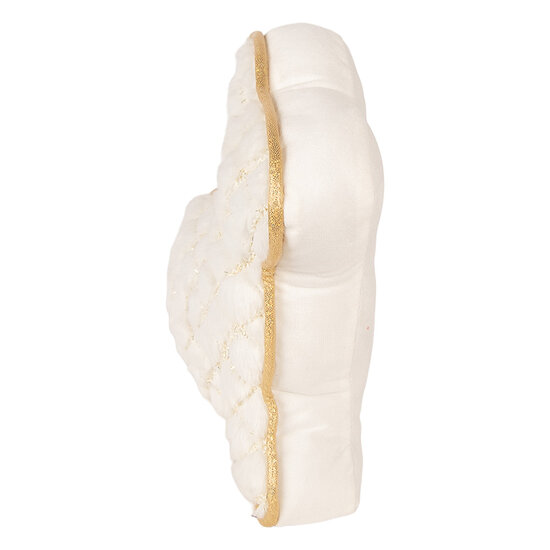 Clayre &amp; Eef | Deurstopper/Kussen Konijn Wit Goudkleurig 29x10x27 cm | TW0630