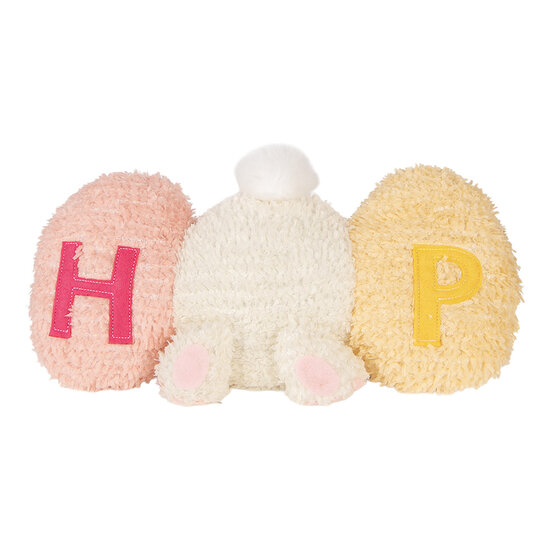 Clayre &amp; Eef | Kussen Konijn Wit Roze 36x12x20 cm | TW0635