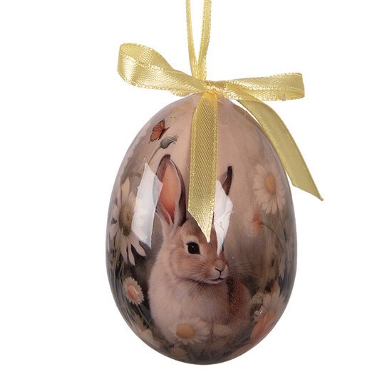 Clayre &amp; Eef | Decoratie Hanger Ei (set 9) Meerkleurig &oslash; 5x8 cm | 66454