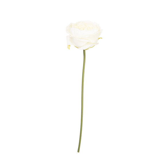 Clayre &amp; Eef | Kunstbloem Roos Wit Groen 9x9x35 cm | 5PL0237W