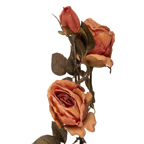 Clayre &amp; Eef | Decoratie tak met bloemen Oranje Groen 12x12x70 cm | 5PL0241O