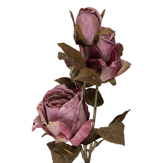 Clayre &amp; Eef | Decoratie tak met bloemen Paars Groen 12x12x70 cm | 5PL0241PA