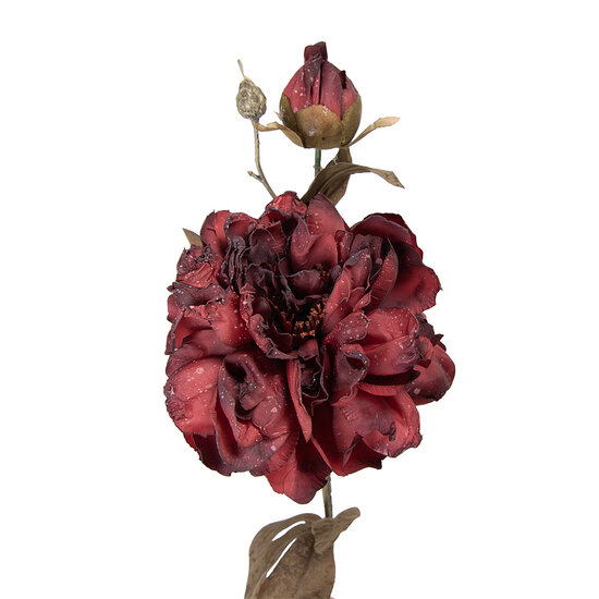 Clayre &amp; Eef | Decoratie tak met bloemen Rood Groen 14x17x73 cm | 5PL0243R