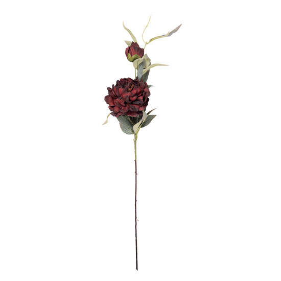 Clayre &amp; Eef | Decoratie tak met bloemen Rood Groen 14x14x78 cm | 5PL0244BU