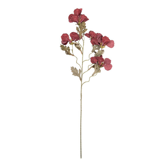 Clayre &amp; Eef | Decoratie tak met bloemen Rood Groen 8x21x82 cm | 5PL0249R