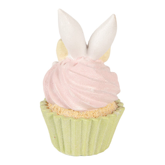 Clayre &amp; Eef | Decoratie Cupcake Roze Groen &oslash; 7x13 cm | 6PR6080