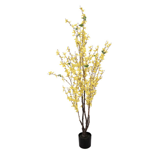 Clayre &amp; Eef | Kunstplant Forsythia Geel Bruin 20x20x125 cm | 5PL0215
