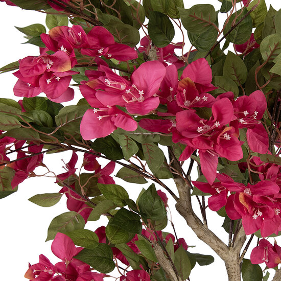 Clayre &amp; Eef | Decoratie Bougainvillea boom Roze Groen 55x55x130 cm | 5PL0225