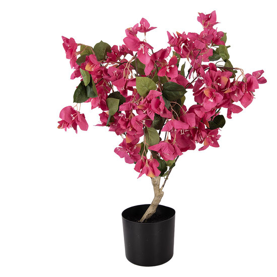 Clayre &amp; Eef | Decoratie Bougainvillea boom Roze Groen 30x30x90 cm | 5PL0228