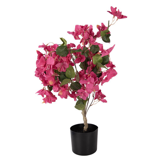 Clayre &amp; Eef | Decoratie Bougainvillea boom Roze Groen 30x30x90 cm | 5PL0228