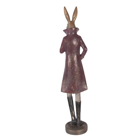 Clayre &amp; Eef | Decoratie Konijn Goudkleurig Rood 16x14x75 cm | 5PR0193