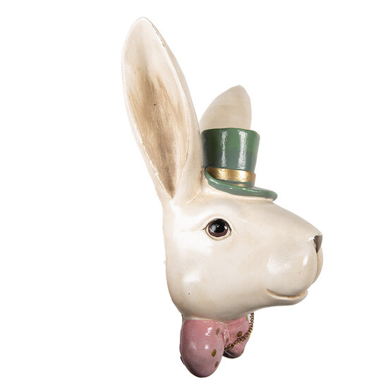 Clayre &amp; Eef | Decoratie Konijn Beige Groen 17x11x25 cm | 6PR5999