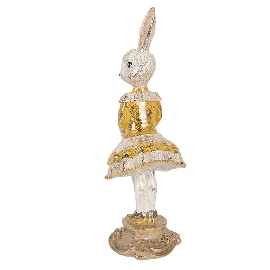 Clayre &amp; Eef | Decoratie Konijn Beige Goudkleurig &oslash; 13x36 cm | 6PR6027
