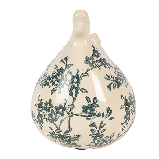 Clayre &amp; Eef | Decoratie Kip Beige Groen 12x11x13 cm | 6CE2396