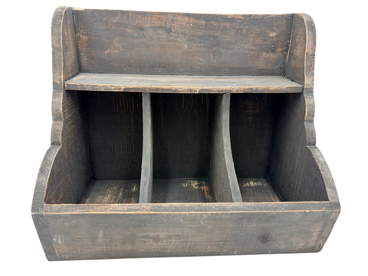 Gruttersbak stoer robuust geleefd hout 3 vaks vintage bruin 32 x 38 cm keuken | 996930 | Home Sweet Home | Landelijke Woonstijl