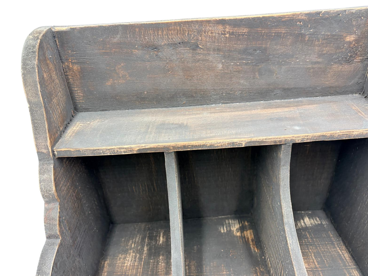 Gruttersbak stoer robuust geleefd hout 3 vaks vintage bruin 32 x 38 cm keuken | 996930 | Home Sweet Home | Landelijke Woonstijl