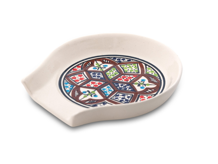 Dishes &amp; Deco Lepelhouder - Marron - Handbeschilderd Keramiek - 12,5 x 12 cm