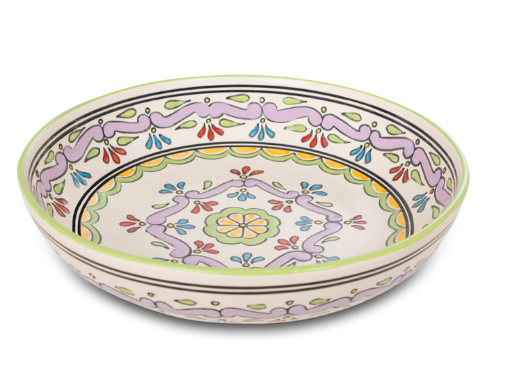 Dishes &amp; Deco Schaal - Jatte Nour Groen - Handbeschilderd Keramiek - &oslash; 30 cm