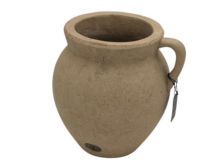 BRYNXZ Majestic Taupe Jar One Ear - 24x24 cm | Rustieke Kruikpot