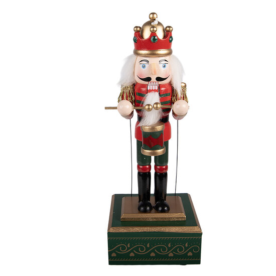 Clayre &amp; Eef | Decoratie notenkraker Groen Rood 12x9x30 cm | 6H2467