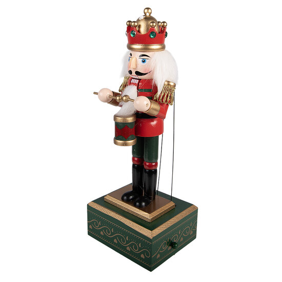 Clayre &amp; Eef | Decoratie notenkraker Groen Rood 12x9x30 cm | 6H2467