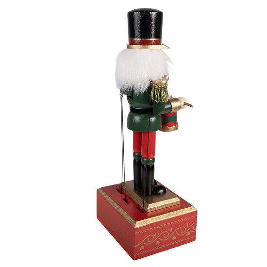 Clayre &amp; Eef | Decoratie notenkraker Rood Groen 12x9x30 cm | 6H2468