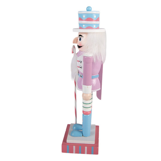 Clayre &amp; Eef | Decoratie notenkraker Roze Wit 10x9x38 cm | 6H2470