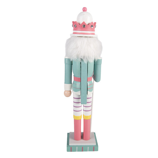 Clayre &amp; Eef | Decoratie notenkraker Blauw Wit 8x7x25 cm | 6H2472