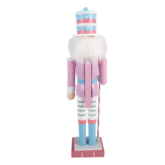 Clayre &amp; Eef | Decoratie notenkraker Roze Wit 8x7x25 cm | 6H2473