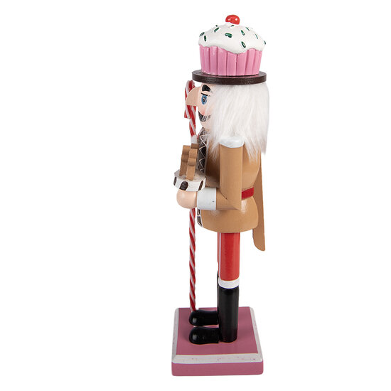 Clayre &amp; Eef | Decoratie notenkraker Bruin Rood 8x7x25 cm | 6H2475