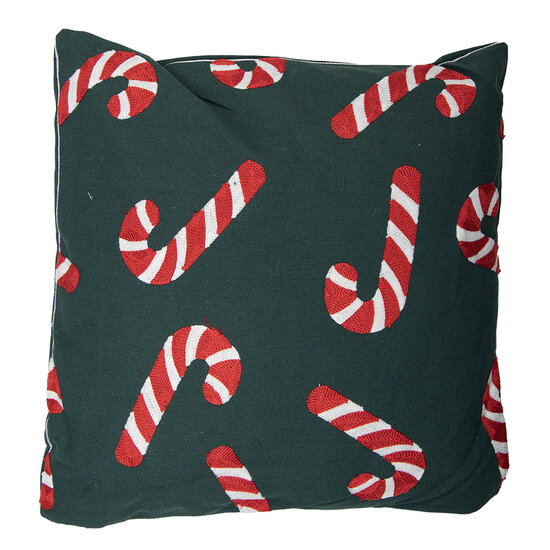 Clayre &amp; Eef | Kussen gevuld Groen Rood Wit 45x45x4 cm | KG023.137