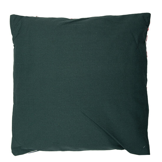 Clayre &amp; Eef | Kussen gevuld Groen Rood Wit 45x45x4 cm | KG023.137