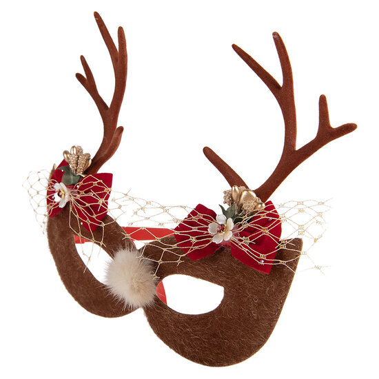 Clayre &amp; Eef | Bril met gewei Bruin Rood 19x4x18 cm | 66573