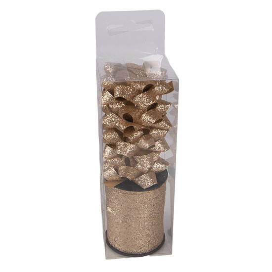 Clayre &amp; Eef | Lint en strikken Goudkleurig 5x5x15 cm | 66574GO